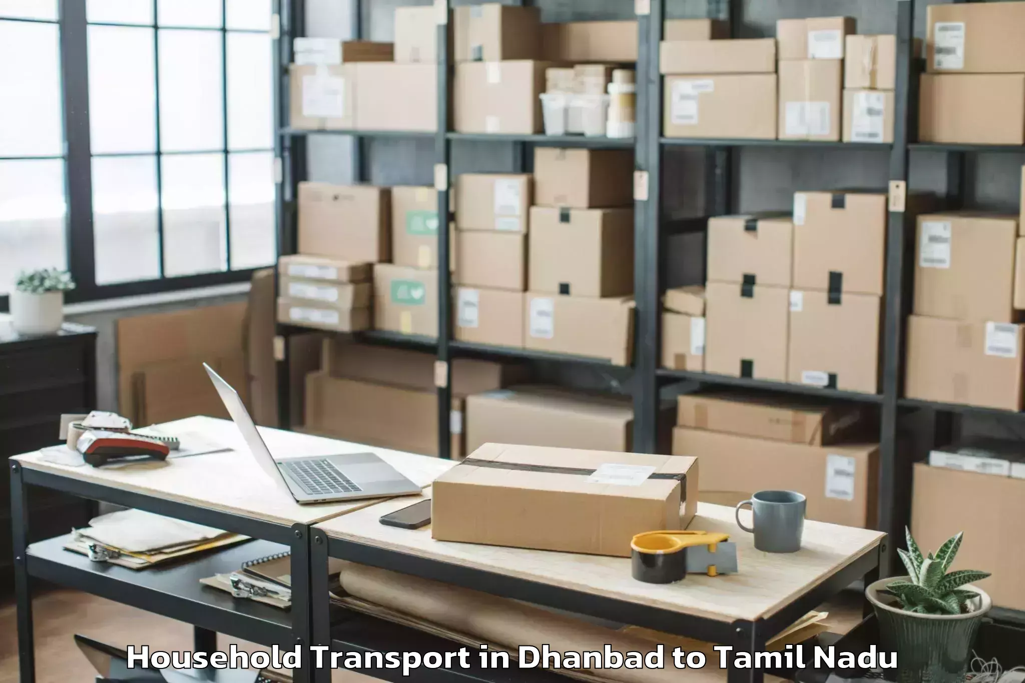 Discover Dhanbad to Ettaiyapuram Household Transport